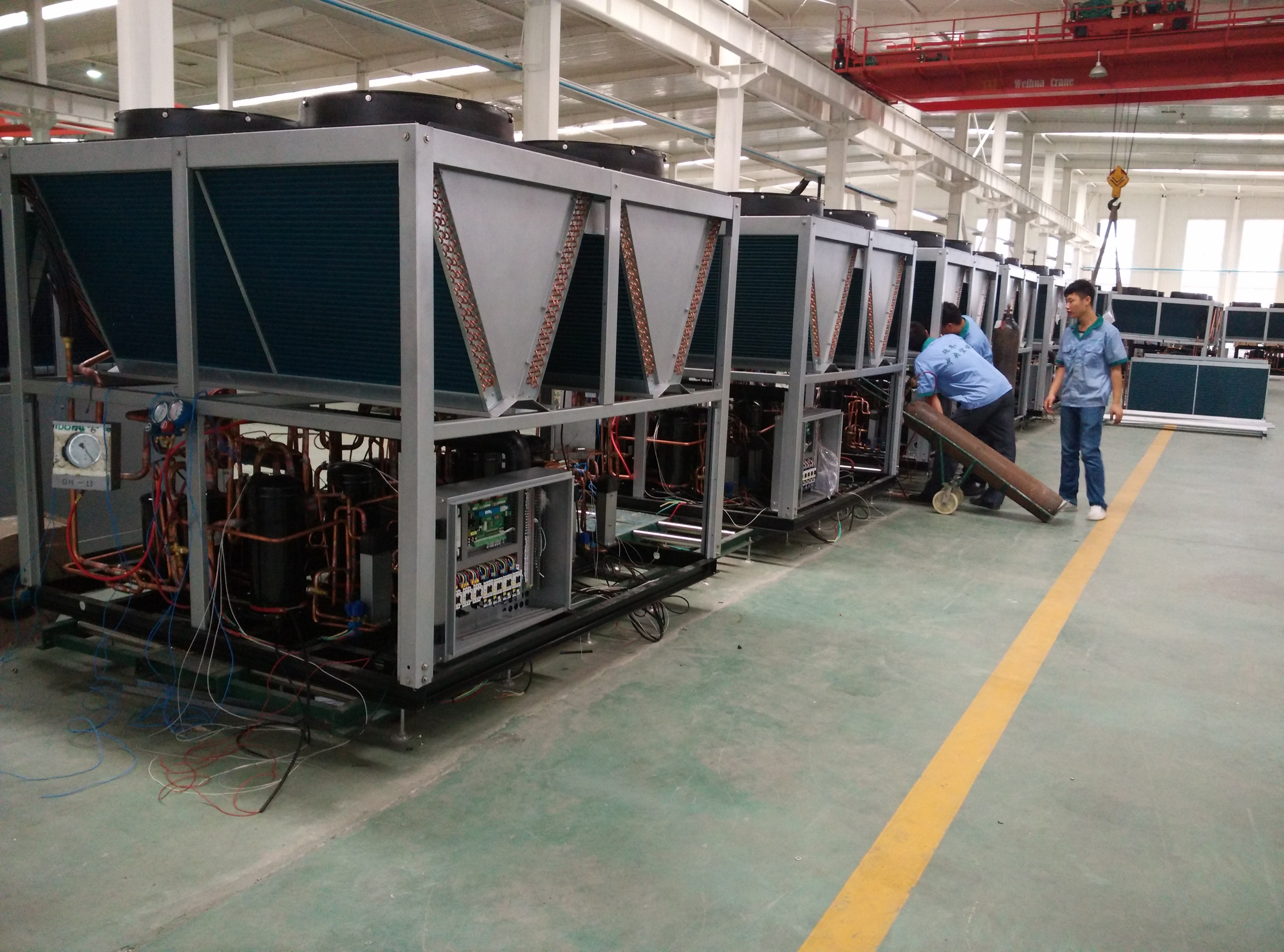 Scroll type 50 Ton air cooled water chiller plastic industrial water chiller