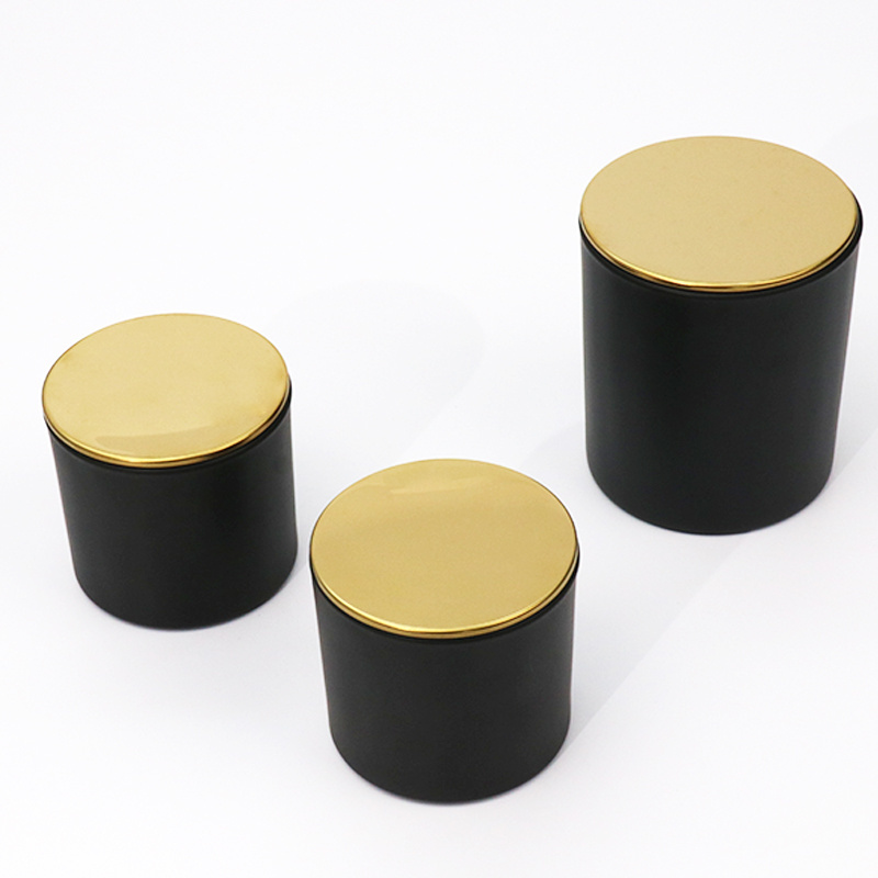 wholesale Custom 8oz 10oz 12oz black luxury empty Glass candle holders votive candle holders