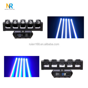 Led Beam Disco Bar Podium Bewegende Kop 5Pcs 40W 4in1 Rgbw Beam Moving Head Lighting