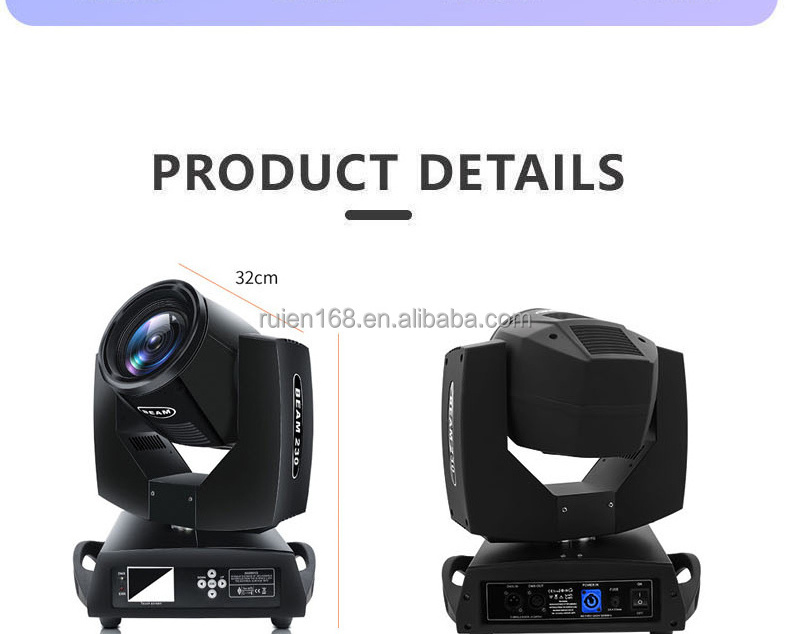 Guangzhou Beam Podium Verlichting RGBW 230W Sharpy 7r Beam Moving Head Lights