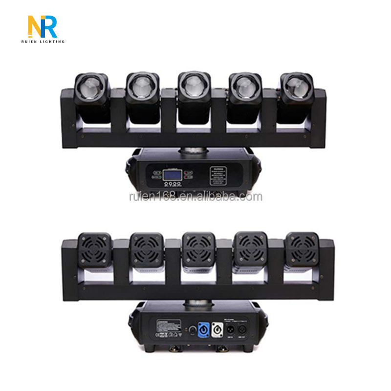 Led Beam Disco Bar Podium Bewegende Kop 5Pcs 40W 4in1 Rgbw Beam Moving Head Lighting