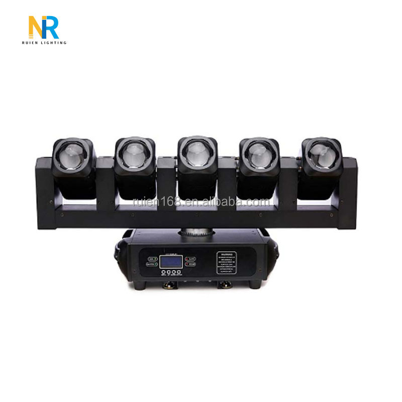 Led Beam Disco Bar Podium Bewegende Kop 5Pcs 40W 4in1 Rgbw Beam Moving Head Lighting