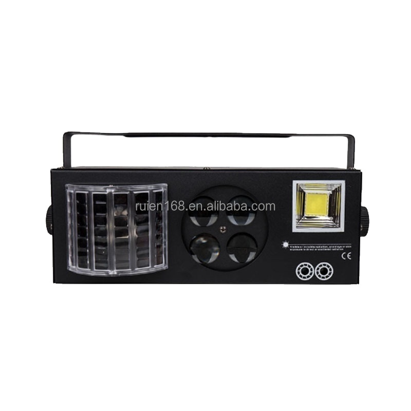 Disco 4 in 1 Beam+Pattern+Strobe Laser Light Rgbw Laser Projector Butterfly Lamp