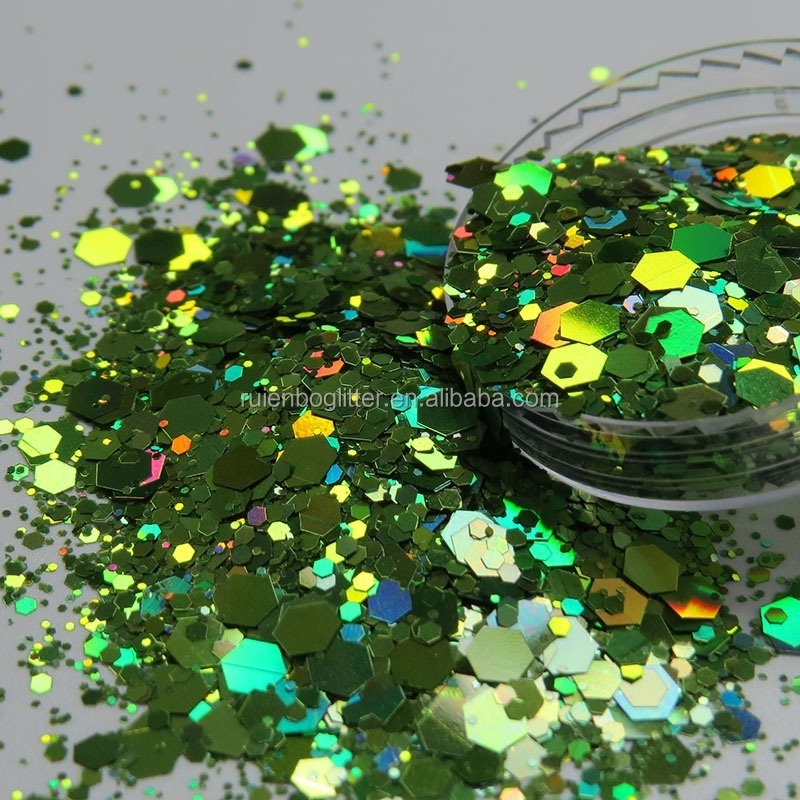 Bulk factory supply Private label Fluorescent Glitter powder Polyester PET