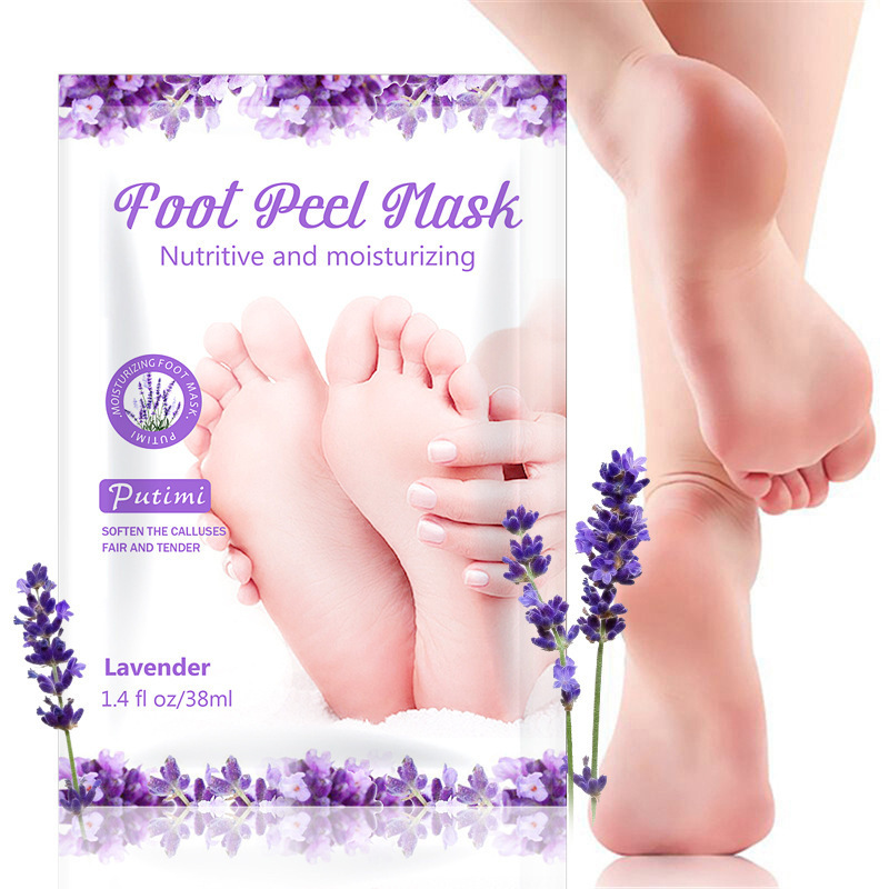 Wholesale Korean Lavender Moisturizing Exfoliating Foot Mask Socks Organic Magic Feet Peeling Foot Mask