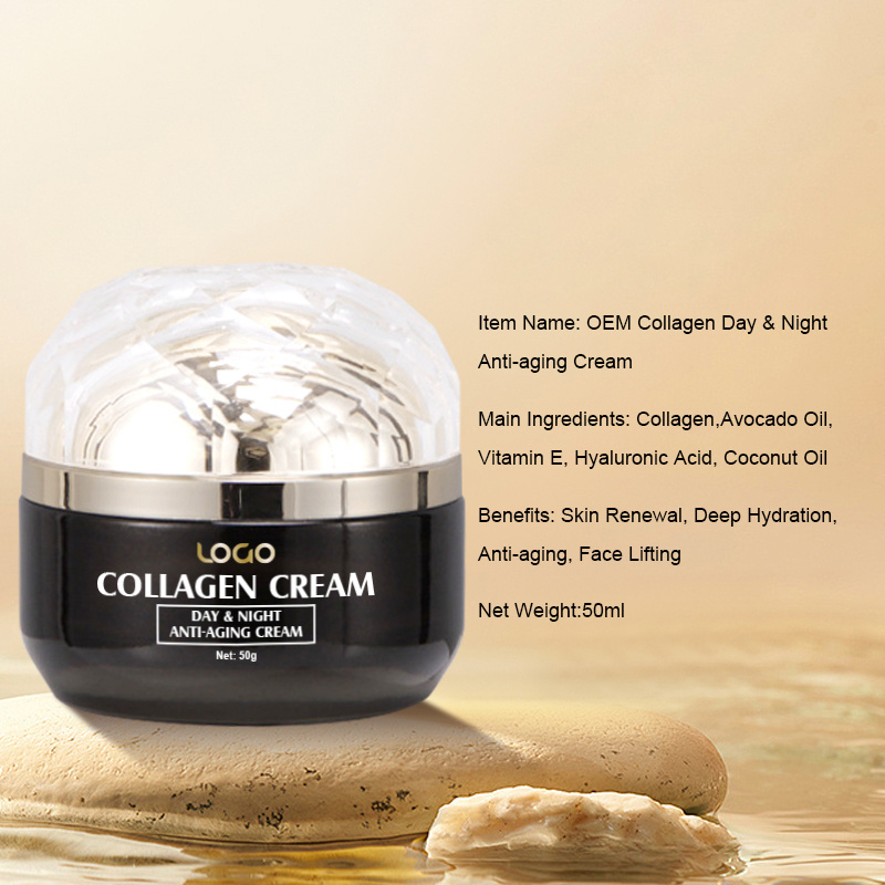 Collagen Beauty Cream with Retinol and Hyaluronic Acid Instant Face Lift Day and Night Collagen Cream for Face