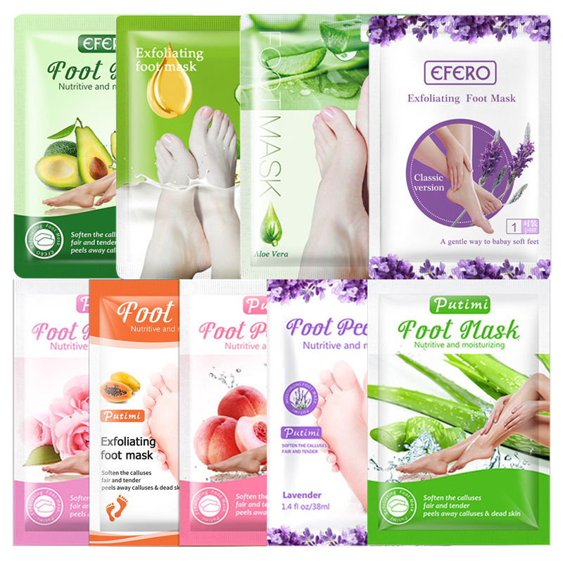 Wholesale Korean Lavender Moisturizing Exfoliating Foot Mask Socks Organic Magic Feet Peeling Foot Mask