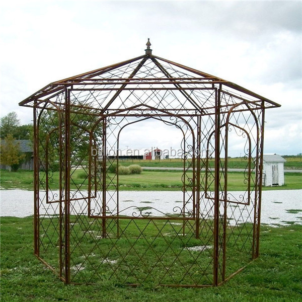 2023 New outdoor gazebo screen tent hexagon gazebo tent wedding party event gazebo