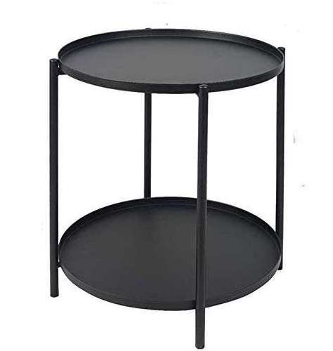 Metal frame mini side table with storage side table dresser with fridge iron art side table