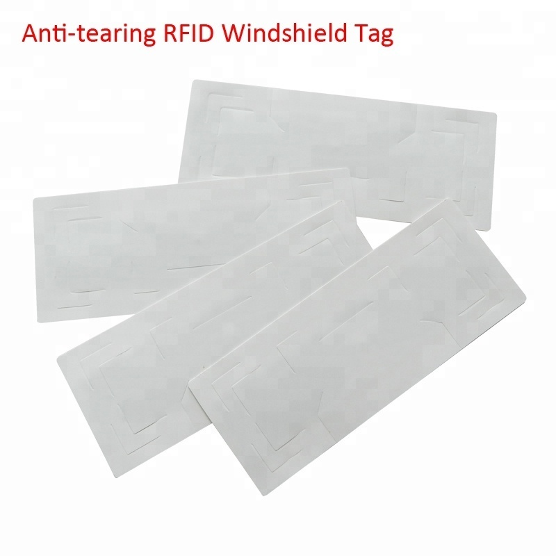 Long Range Anti-tearing Waterproof PET UHF Vehicle RFID Windshield Tag