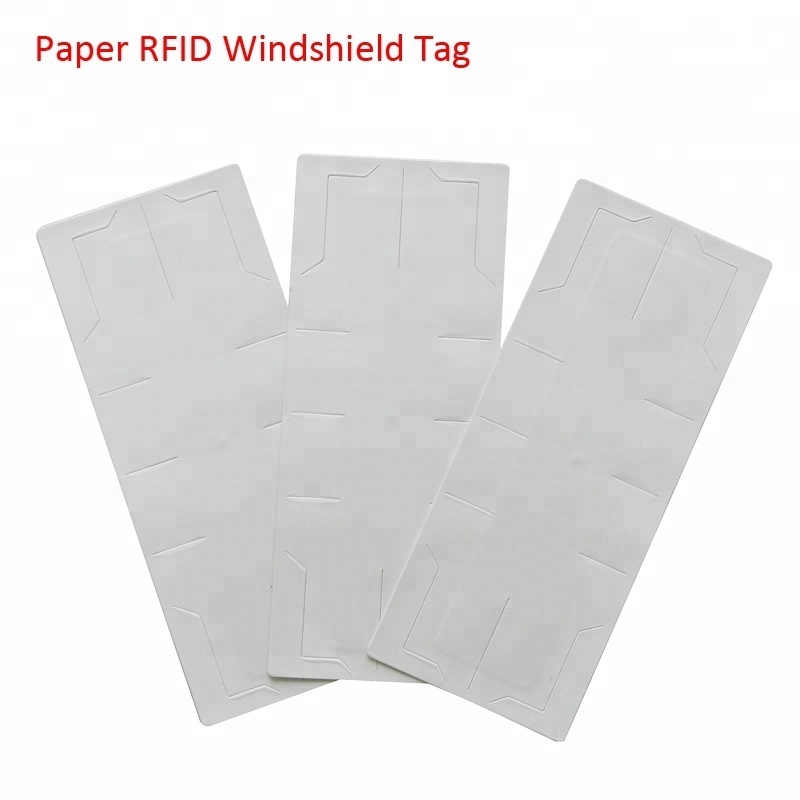 Long Range Anti-tearing Waterproof PET UHF Vehicle RFID Windshield Tag