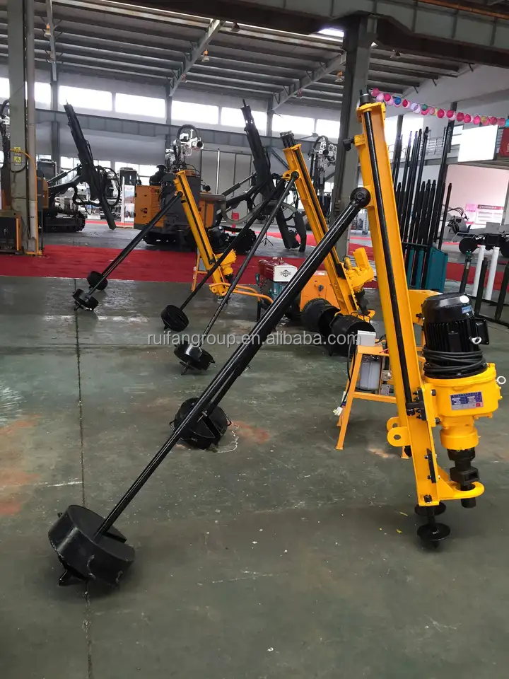 HQD70 15m Small Portable Drilling Rig DTH Blast hole Drilling Rig For Slope Protection