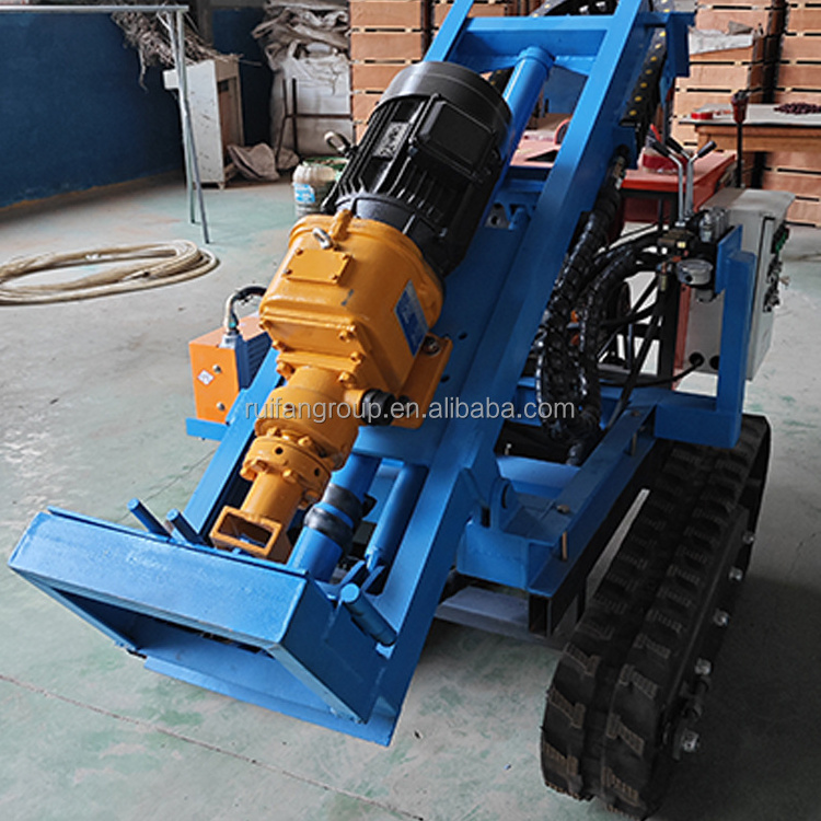 30m Depth 50-150mm small  mine Crawler Blast Hole Drilling Rig Pneumatic Drilling Rig for Rock