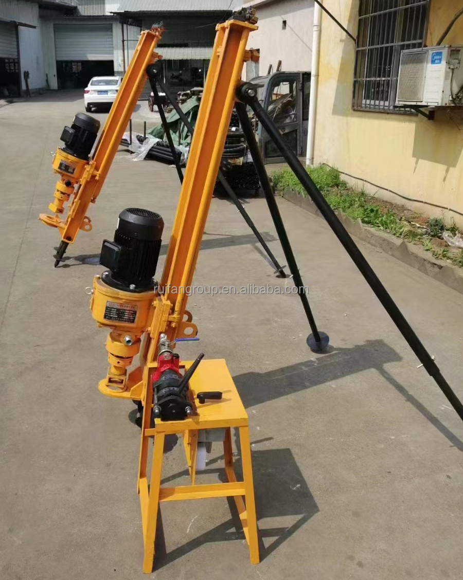 HQD70 15m Small Portable Drilling Rig DTH Blast hole Drilling Rig For Slope Protection