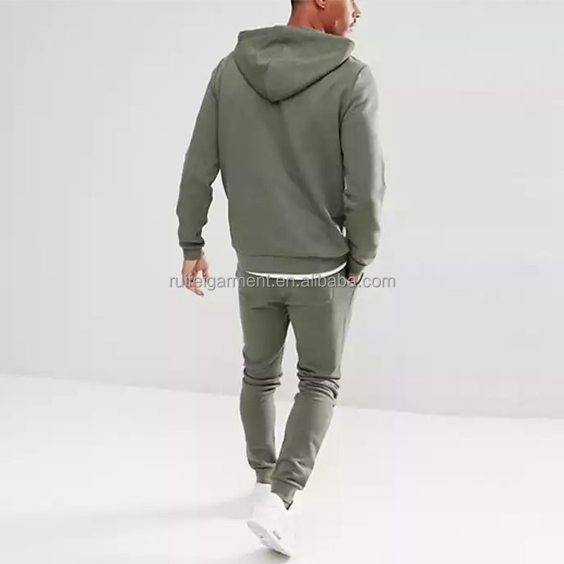 OEM Custom Blank Plain Sweatpants and Hoodie Jogger Set Unisex Sports Running Tracksuit Sweatsuit for Men