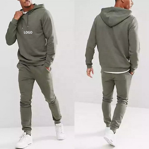 OEM Custom Blank Plain Sweatpants and Hoodie Jogger Set Unisex Sports Running Tracksuit Sweatsuit for Men