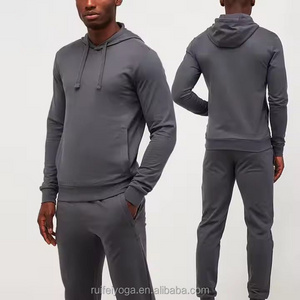 Custom Logo High Quality Slim Fit Men Sweat Suits Polyester Cotton Sports Track Suit 2 Piece Hoodie And Jogger Tracksuits Set