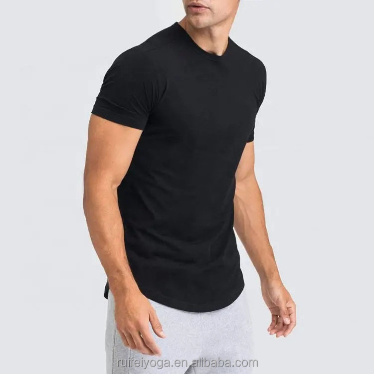 Manufacturing Custom Sustainable Eco friendly Blank Bamboo T shirt 250gsm Cotton Blank Gym Sport Men Hemp Organic Cotton T-shirt