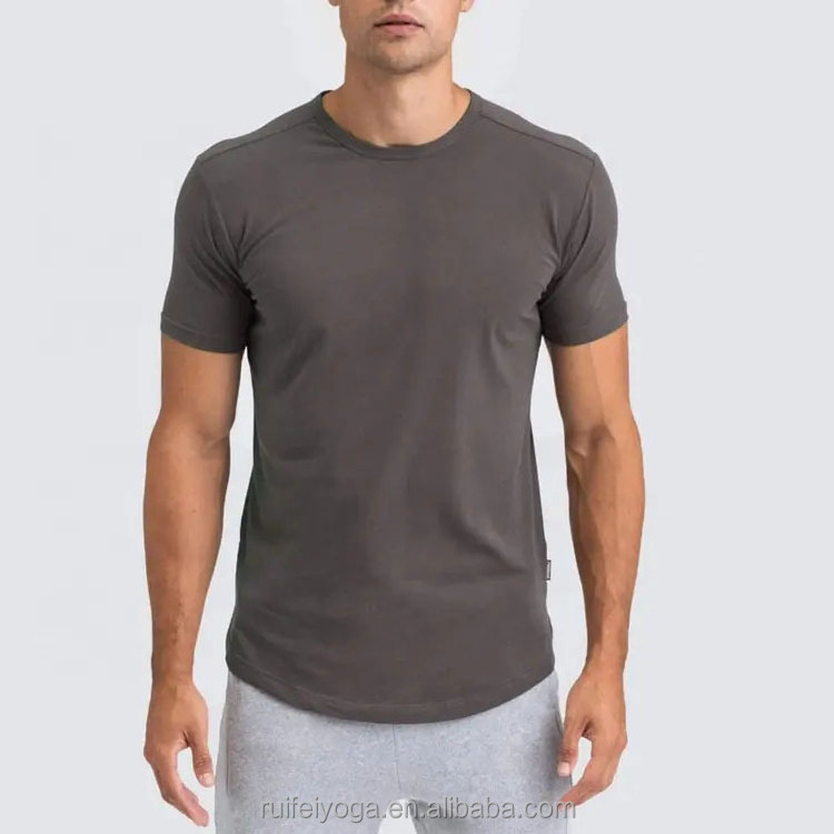 Manufacturing Custom Sustainable Eco friendly Blank Bamboo T shirt 250gsm Cotton Blank Gym Sport Men Hemp Organic Cotton T-shirt