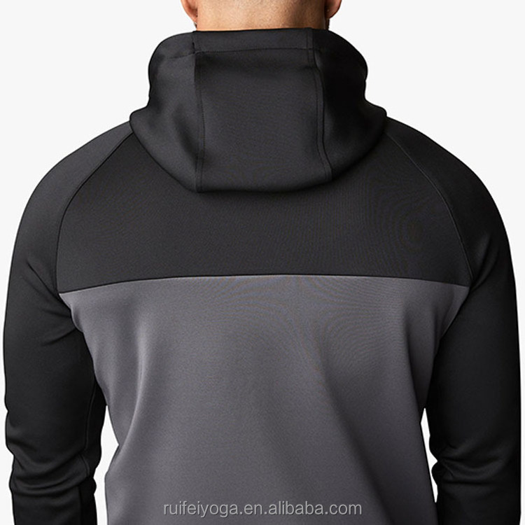 Custom High Quality Men Tracksuit Top Thick Cotton Poly Pullover Plain Slim Fit Gym Athletic Sport Zip Up Workout Hoodie For Men