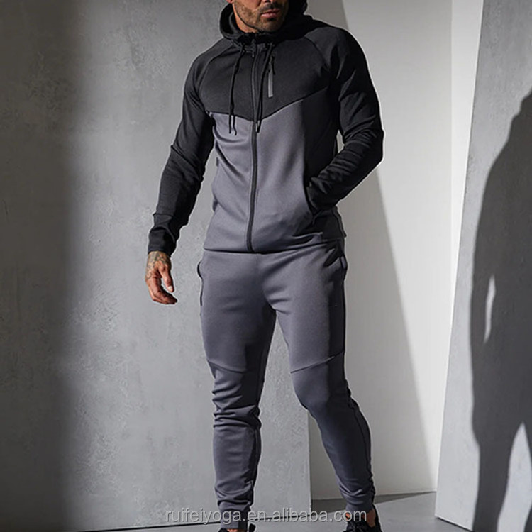 Custom Logo High Quality Sweatsuit Bulk Thick Men Gym Tracksuit Blank Plain Sports Jogging Suit 2 Pieces Hoodie And Jogger Set