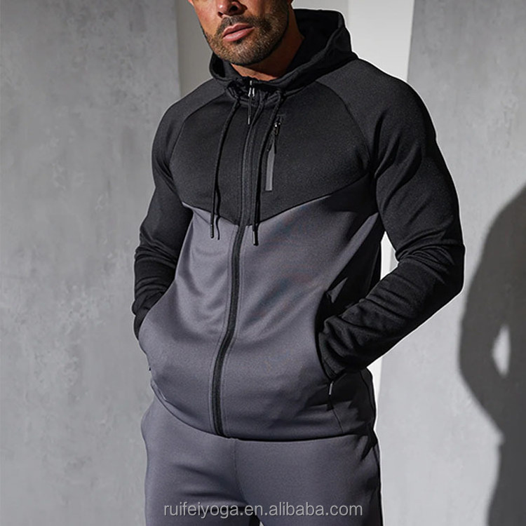 Custom Logo High Quality Sweatsuit Bulk Thick Men Gym Tracksuit Blank Plain Sports Jogging Suit 2 Pieces Hoodie And Jogger Set