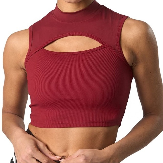 OEM Breathable  Workout Tank Tops High Quality Crop Tank Top Fitness Gym Ribbed Tank Top for Women With Cotton and Spandex