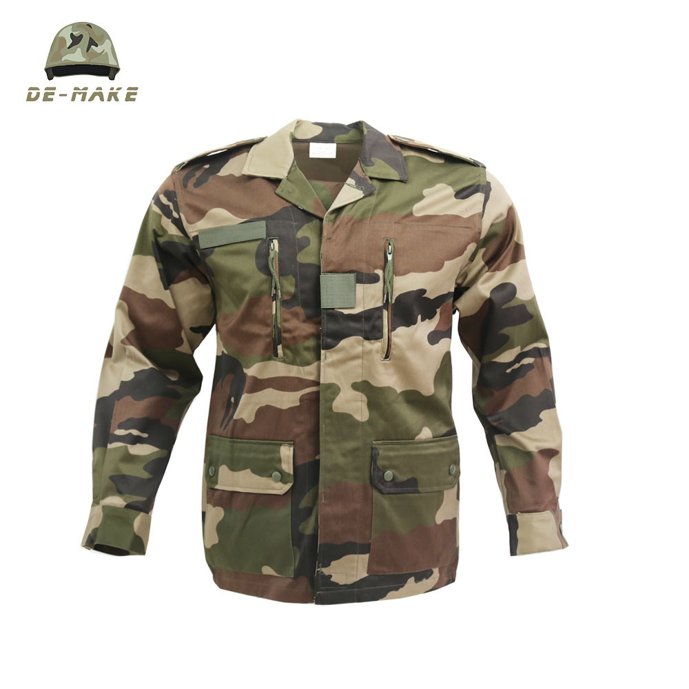 Custom Made Chest Zipper F1 F2 Camouflage French Training Tactical Uniform