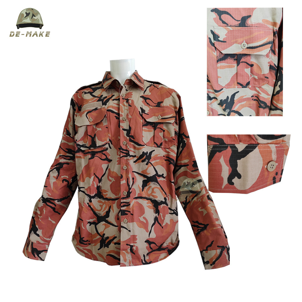 Custom Men's Tactical Shirts  Camouflage Shirts  Ripstop Combat Training Oman Clothing