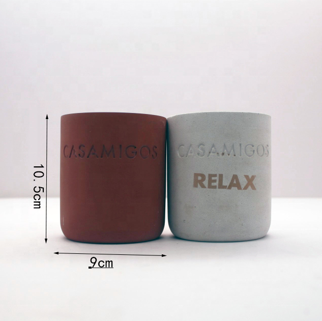 Factory Price Direct sale Terrazzo cement  candle cup stone candle jar