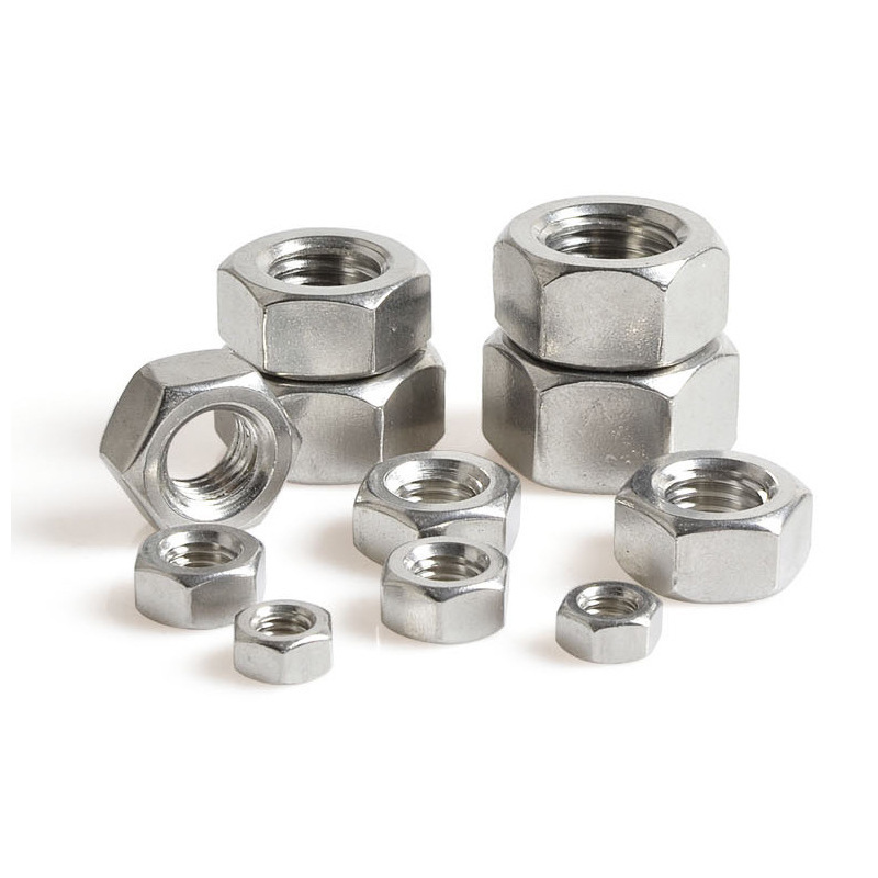 Customized Stainless Steel Hex Hexagon Nylon Insert Lock Nut Self locking Nuts