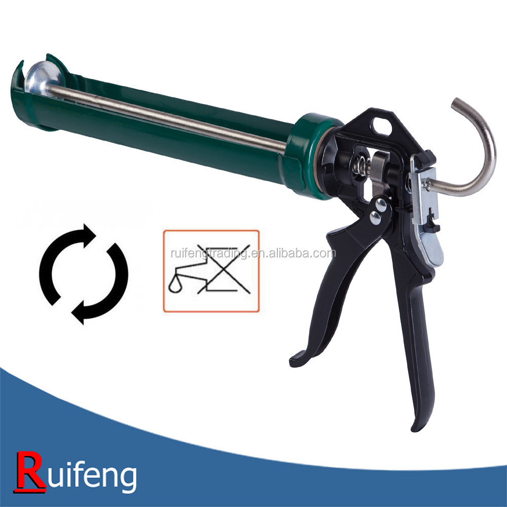 Adjustable No Drip Revolving Barrel Resin Caulking Gun, 300ml Cartridge Capacity, 10:1 12:1 16:1 Thrust Ratio