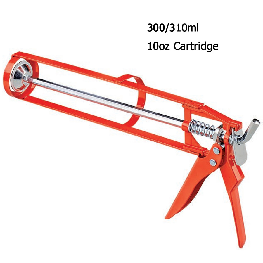 10oz/310ml cartridges Hex-Rod Skeleton Caulk Gun, 10:1 Ratio, heat treatment steel push plate, push force 1200N