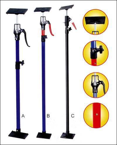 Hands on operation support Quick fastening of building material support rods