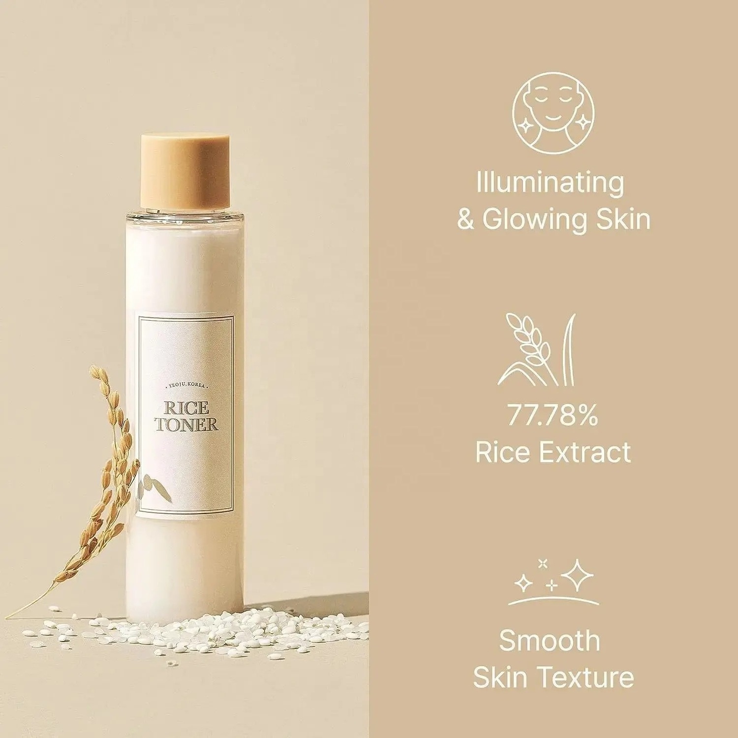 Korean Skin Care Remove Fine Line Moisturizing Whitening Brightening Remove Dark Spot Beauty Rice Toner