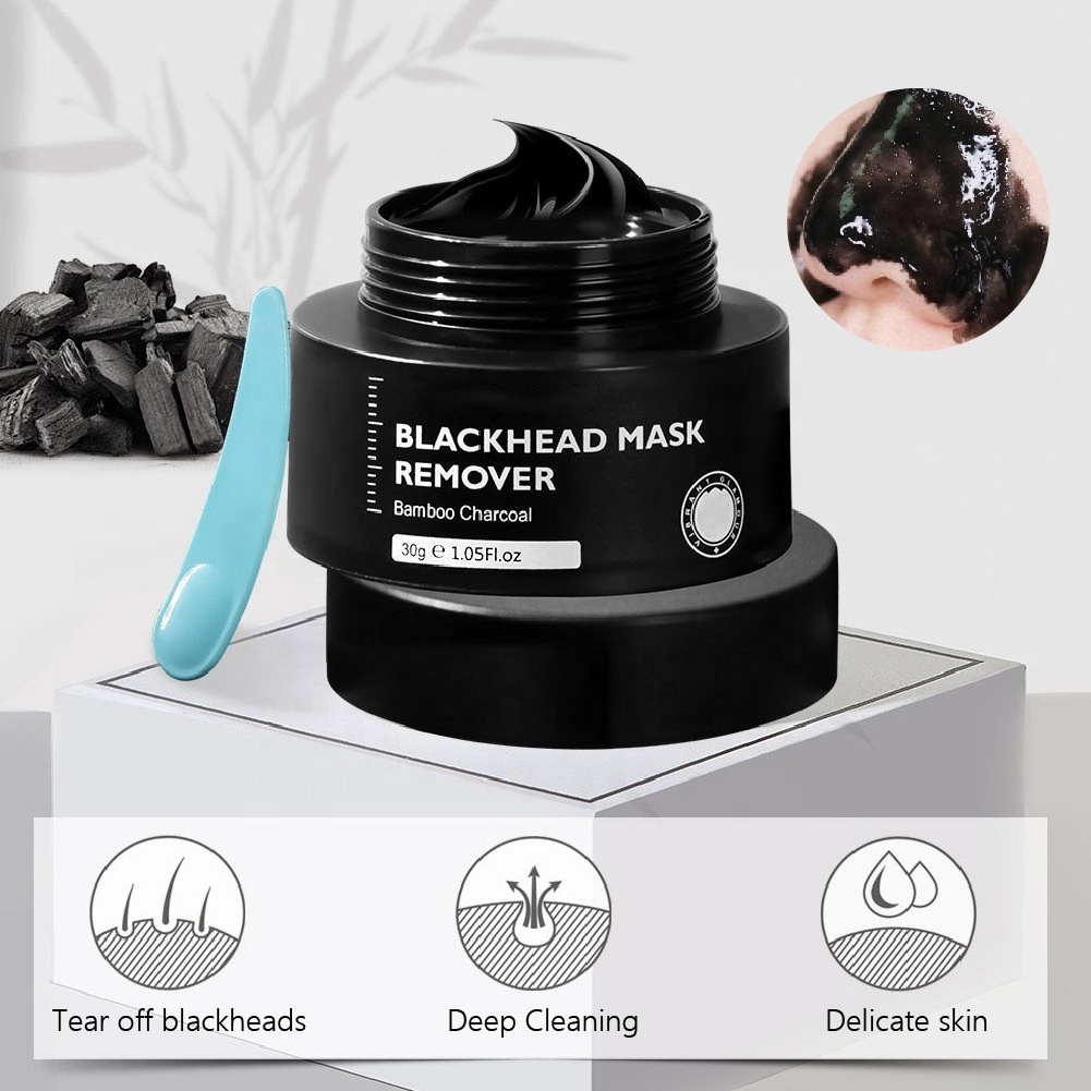 Beauty Products Bamboo Charcoal Blackhead Remover Nose Mask Peeling Deep Cleansing Shrink Pore Moisturizing Skincare Face Mask