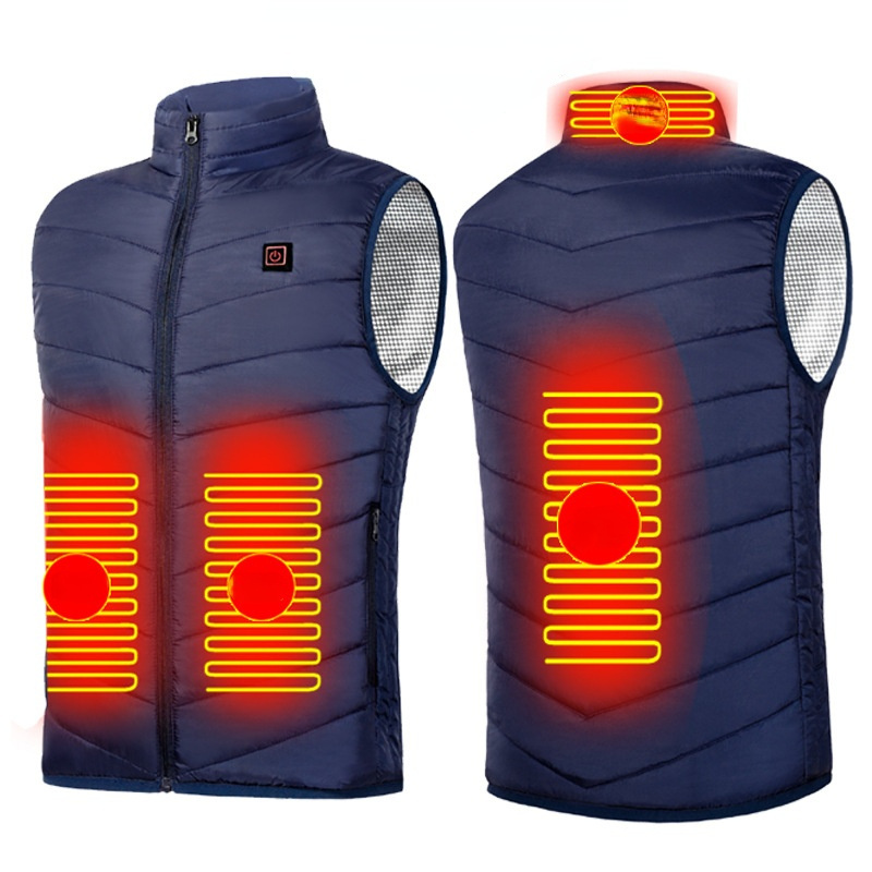 Updated New 2/4/9 Places Winter Heated Vest for Men Women USB Heating Thermal Clothing Hunting Warm Fashion Heat Jacket