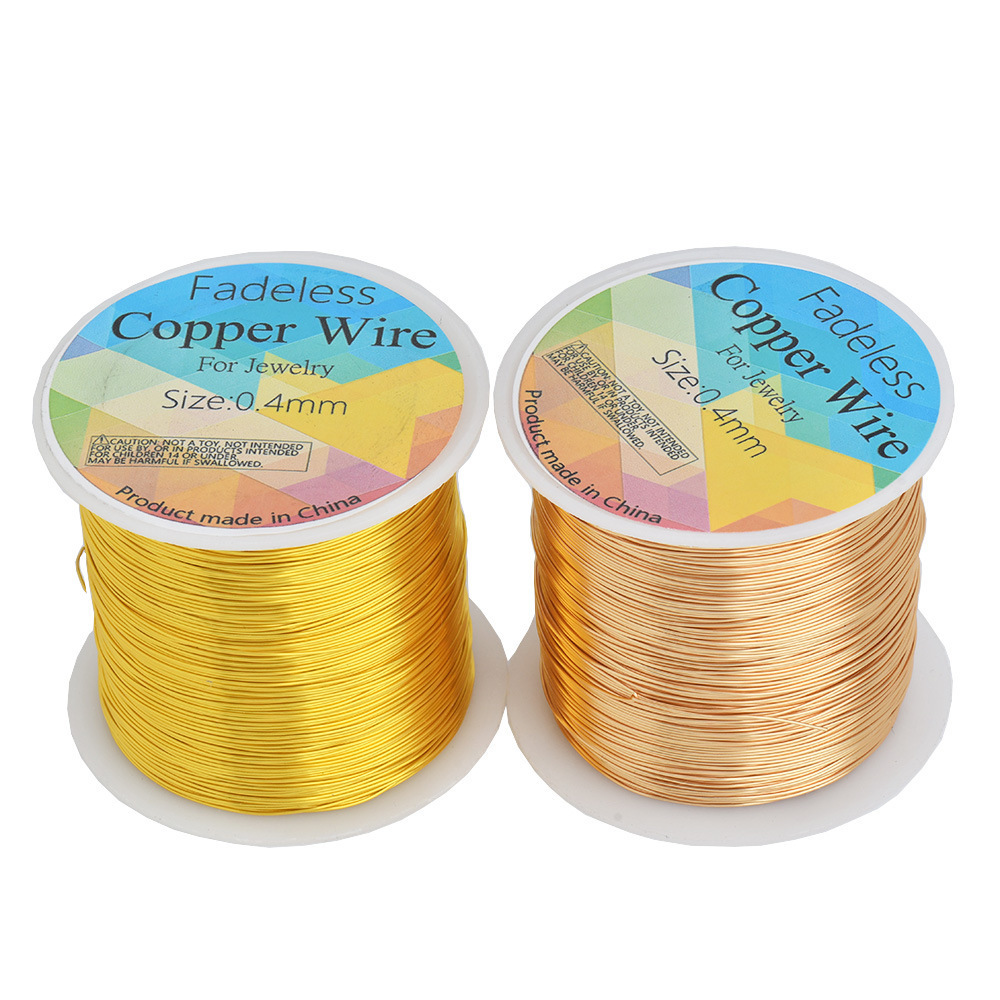 NEW 0.3/0.4/0.5mm Colorfast Copper Wire Tarnish-Resistant Beading Wire DIY Craft Jewelry Making Accessories Solid Jewelry Making