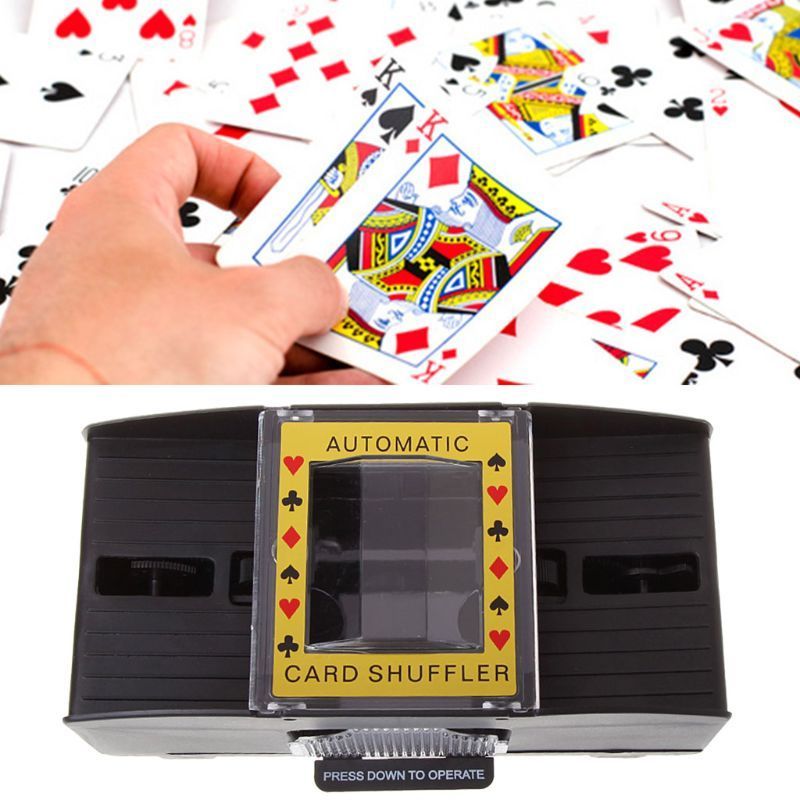 Battery Operated Automatic Card Shuffler 2 Deck Card Shuffler for Home Card Games, Poker, Rummy, Blackjack