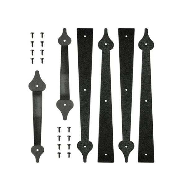 Hot Selling Black Antique Magnetic Decorative Carriage House Garage Door Hardware Kit Decorative Hinges Handles