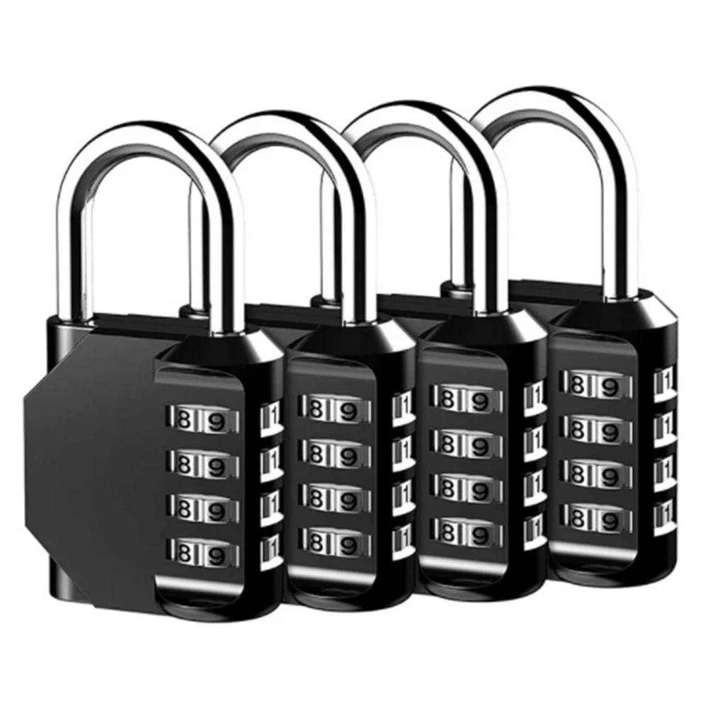 Combination Lock 4 Digit Outdoor Waterproof Padlock for School Gym Locker, Sports Locker, Fence/ Luggage Lock