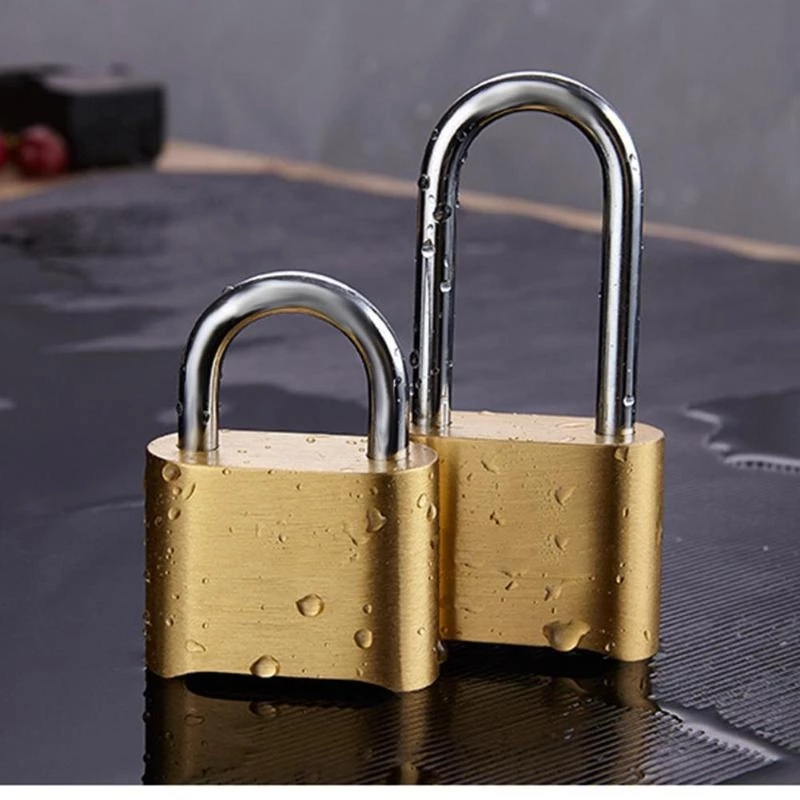 70mm 105mm Waterproof Door Lock Brass Padlock Combination Bottom Four-Digit Password Secret Code Copper Lock Cabinet Locker