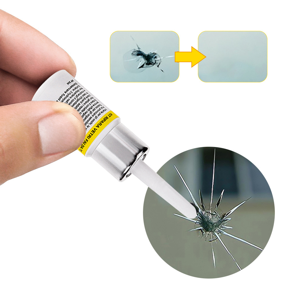 2022 DIY Car Window Repair Tools Car Windshield Repair Tool Window Glass Curing Glue Auto Glass Scratch Crack Restore Kit 1 Set