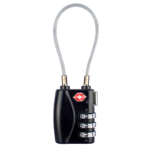 New TSA Customs Lock Portable Small Padlock with Steel Cable Anti-Theft Smart Combination Lock Cable Luggage Lock