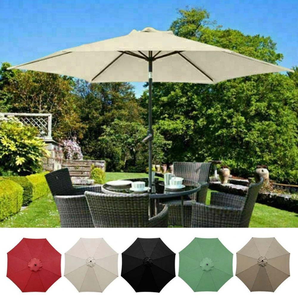 6/8 Ribs Patio Umbrella Replacement Canopy without Stand Outdoor Garden Patio Banana Umbrella Cover Waterproof Parasol Cover