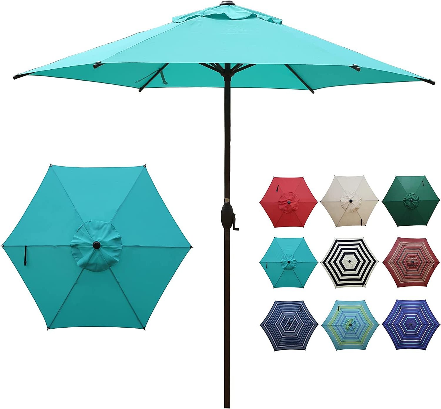 Garden Umbrella Cover Waterproof Beach Canopy Outdoor Garden UV Protection Parasol Sunshade Umbrella Replacement Cover