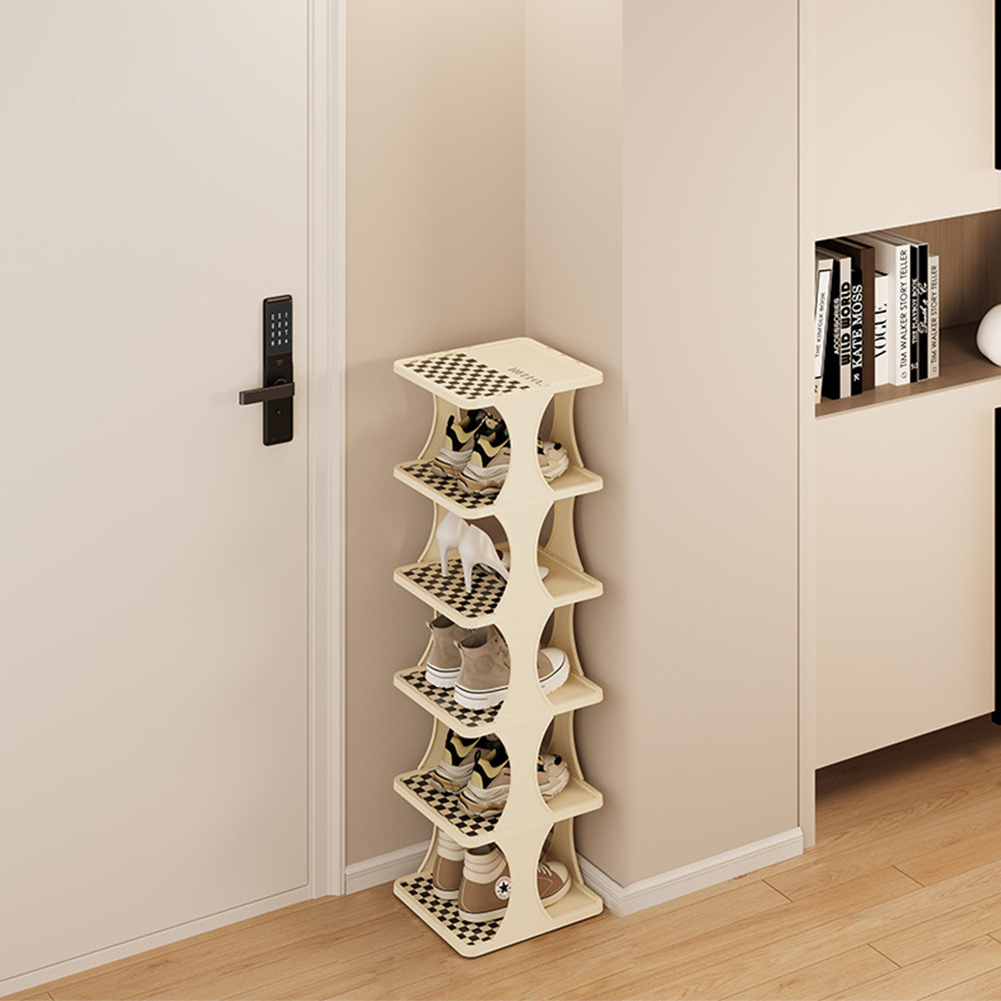 Shoe Rack Storage Organizer Folded 4-8layer Wall Corner Storage Rack Space Saving Shoe Racks for Closet