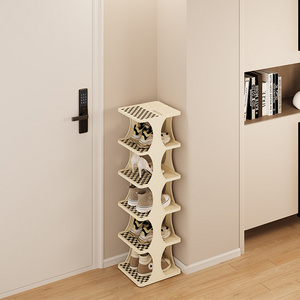 Shoe Rack Storage Organizer Folded 4-8layer Wall Corner Storage Rack Space Saving Shoe Racks for Closet