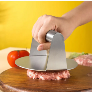 Handheld Stainless Steel Round Square Burger Press Non-Stick Grill Smasher Hamburger Pressing Tool Meat Pie Maker Kitchen Tool