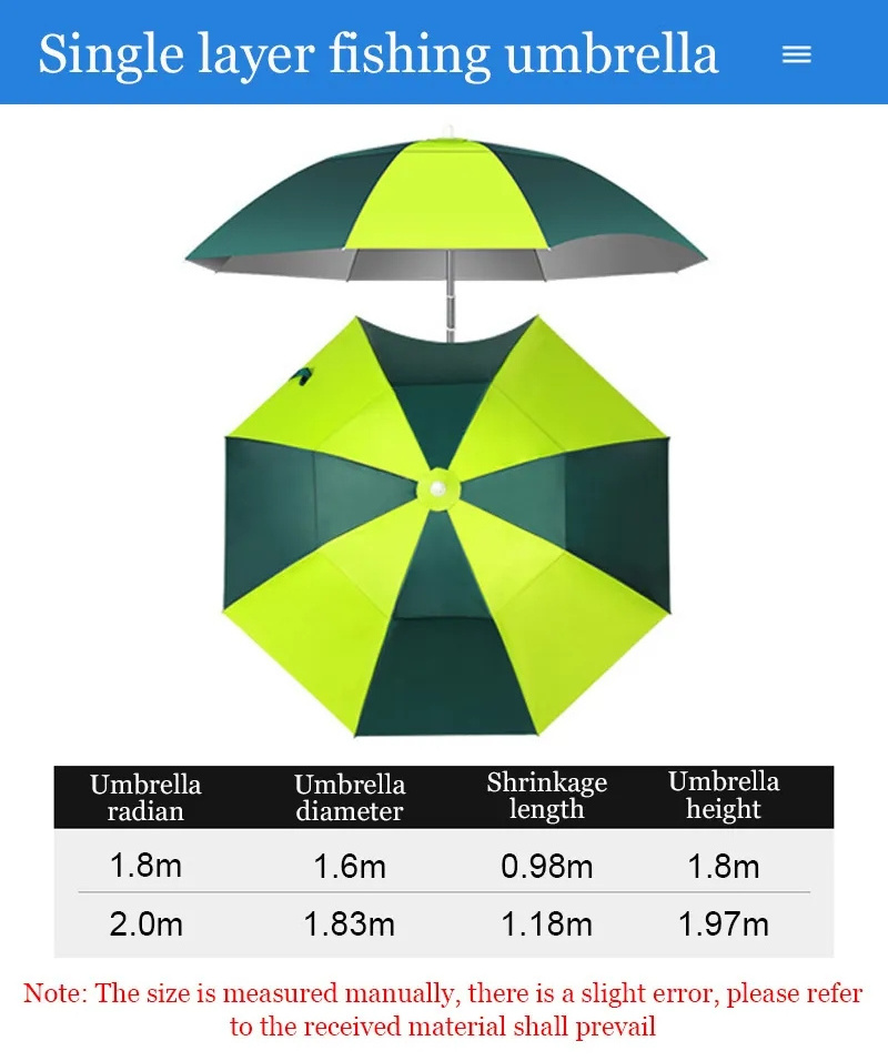 Universal folding outdoor rainproof, sunscreen and UV protection Beach umbrella outdoor 2.4m 2.2m large fishing umbrella